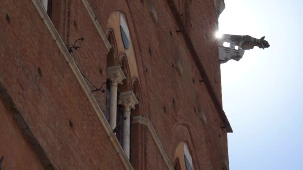 Torre del Mangia i Siena — Stockvideo