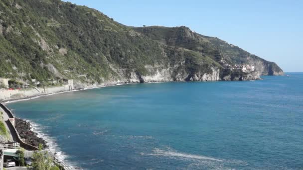 Italian coastal town Manarola — Stock Video