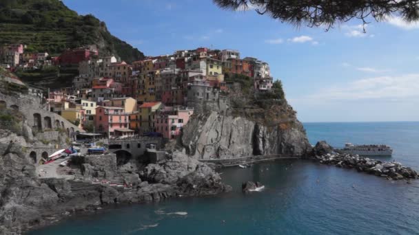 Manarola 镇的场面 — 图库视频影像