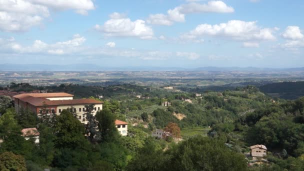 Montepulciano landschap in Italië — Stockvideo