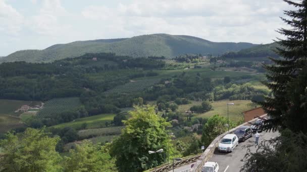 Krajobraz Montepulciano we Włoszech — Wideo stockowe