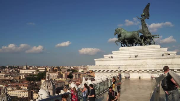 Monumento a Víctor Manuel en Roma — Vídeo de stock