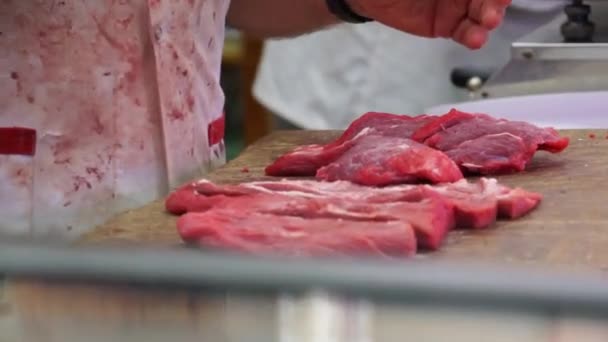 Mercado de alimentos en Florencia — Vídeo de stock