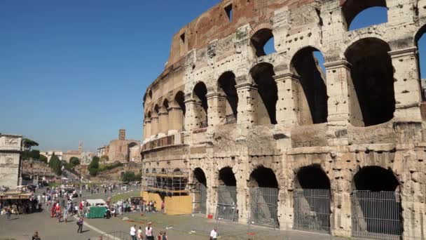 Άποψη από το Κολοσσαίο στη Ρώμη — Αρχείο Βίντεο