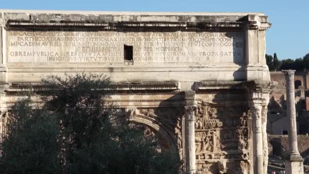 Roma'daki İmparator Titus Arch — Stok video