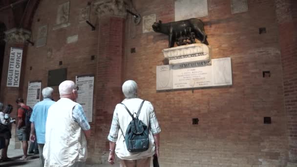 Torre del Mangia w Sienie — Wideo stockowe