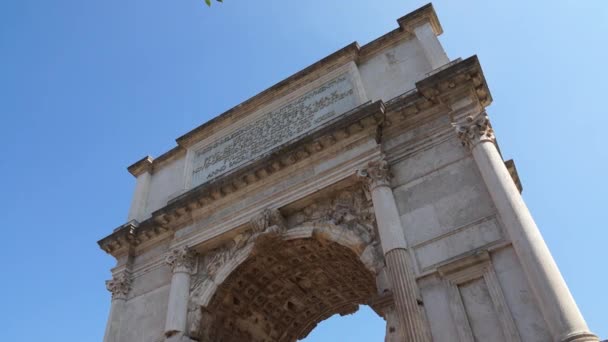 Roma'daki İmparator Titus Arch — Stok video