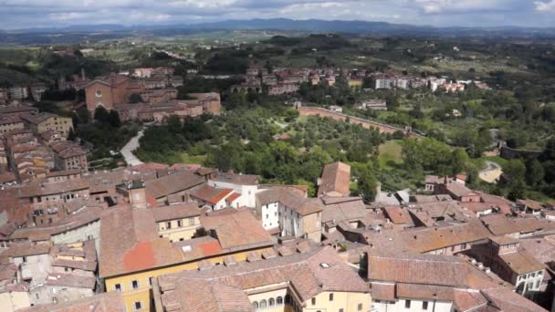 Blick auf die Stadt Siena — Stockvideo