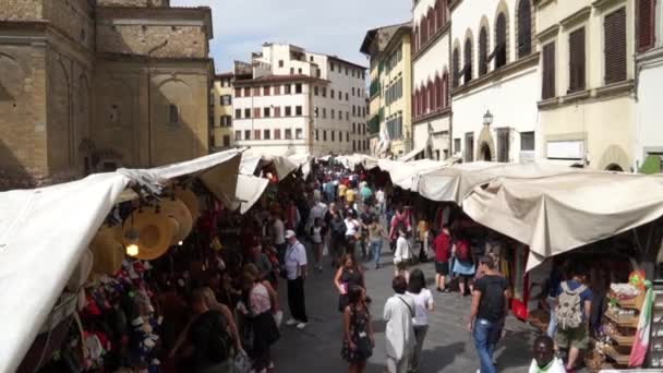 Marktplatz in Florenz — Stockvideo