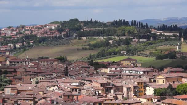 Uitzicht op de stad Siena — Stockvideo