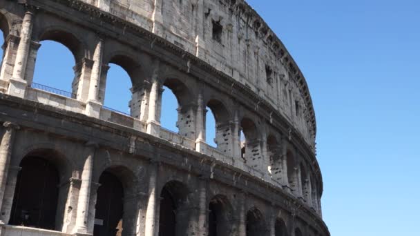 Pohled na Koloseum v Římě — Stock video