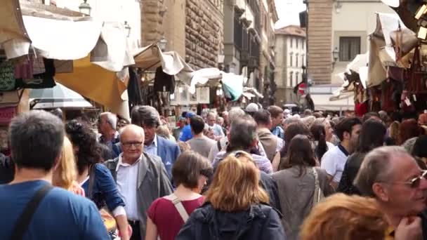 Market Place i Florens — Stockvideo