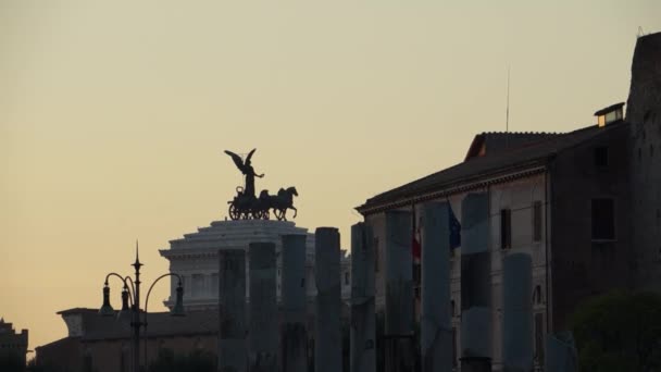Kilátás nyílik Róma — Stock videók