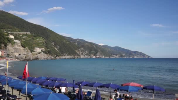 Przybrzeżnych sceny Monterosso al Mare — Wideo stockowe