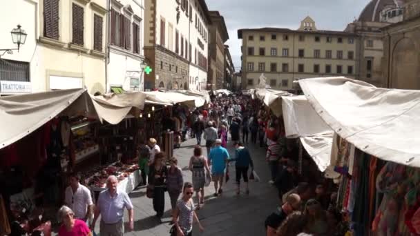 Market Place i Florens — Stockvideo