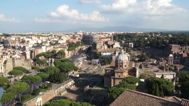 Uitzicht op rome — Stockvideo