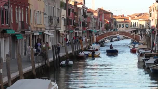 Murano stad in Italië — Stockvideo