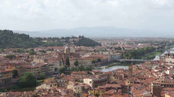 Blick auf Florenz in Italien — Stockvideo