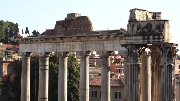 Ruïnes van het Forum Romanum — Stockvideo