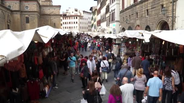 Market Place em Florença — Vídeo de Stock