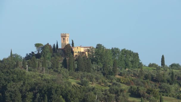 Widok na krajobraz Montespertoli — Wideo stockowe