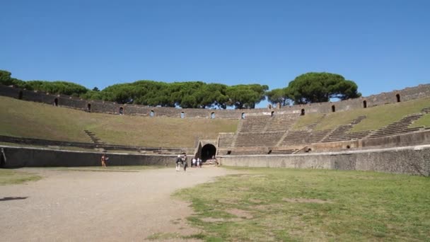 Pompei'nin amfitiyatro — Stok video