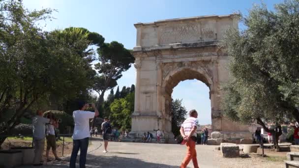 Арка Тита в Риме — стоковое видео