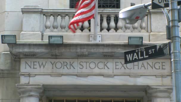 Нью-Йоркская биржа — стоковое видео