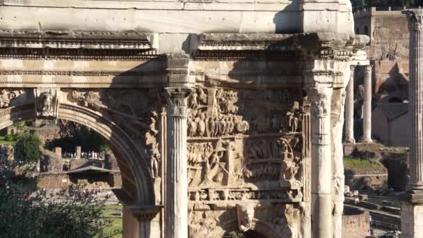 Арка Тита в Риме — стоковое видео