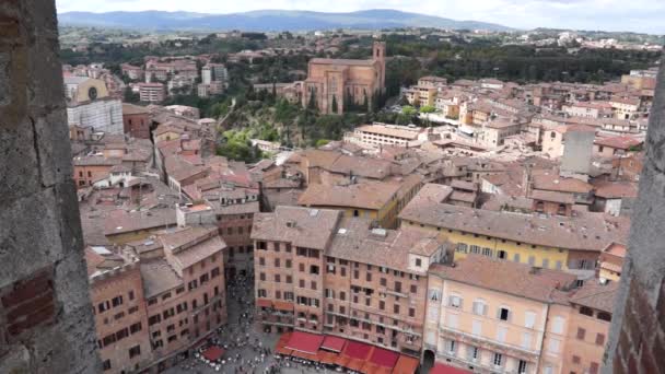 Blick auf die Stadt Siena — Stockvideo