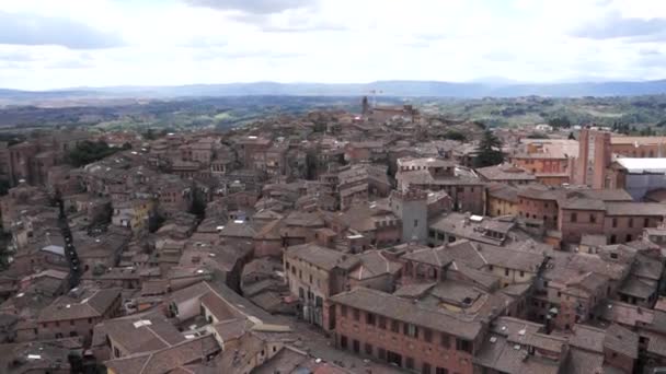 Pohled na město Siena — Stock video