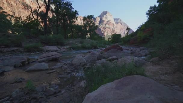 Kraan schot in het Nationaal Park Zion — Stockvideo