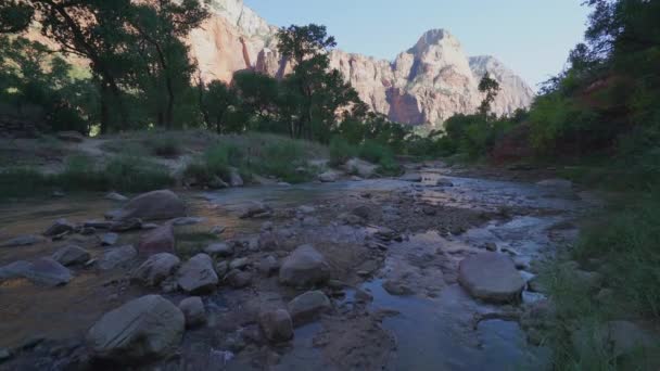 Guindaste disparou no Parque Nacional de Zion — Vídeo de Stock