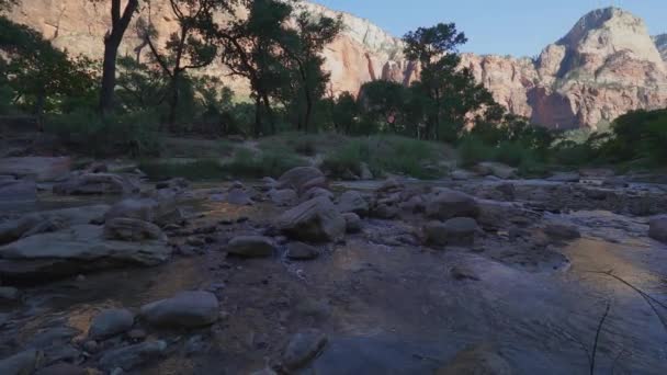 Guindaste disparou no Parque Nacional de Zion — Vídeo de Stock