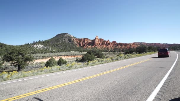 Szene am Straßenrand im Zion Nationalpark — Stockvideo