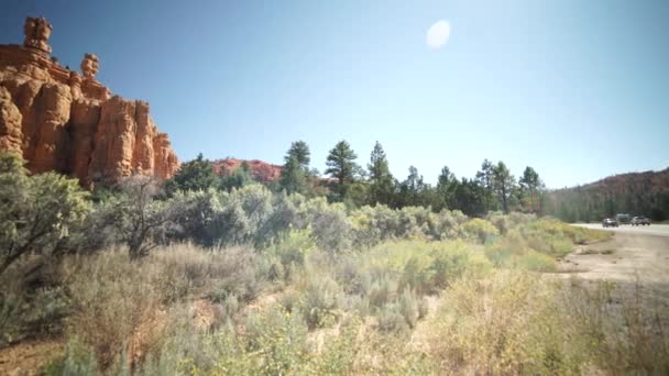 Pan po lewej stronie Parku Narodowego Zion — Wideo stockowe