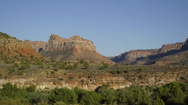 Večerní časová prodleva v národní Park Zion — Stock video