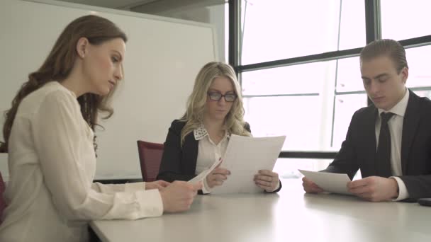 Una escena de una reunión de negocios — Vídeo de stock