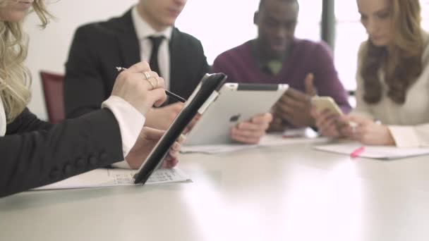 A scene from a business meeting — Stock Video