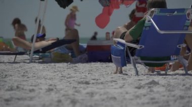 Tipik bir Florida plaj sahnesinde