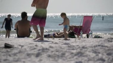 Tipik bir Florida plaj sahnesinde