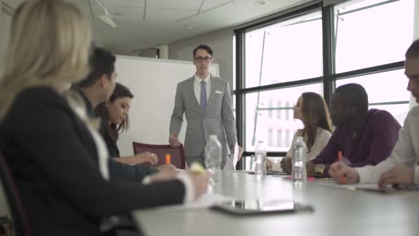 A scene from a business meeting — Stock Video