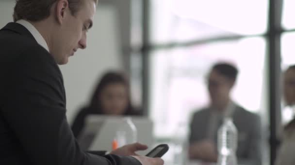 Una escena de una reunión de negocios — Vídeos de Stock