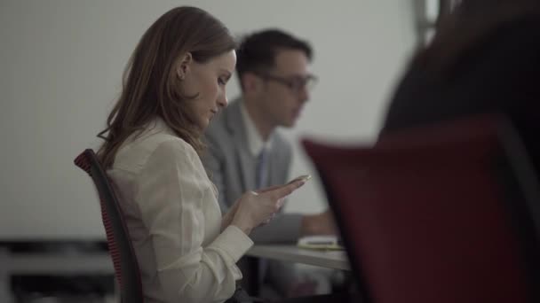 Una escena de una reunión de negocios — Vídeos de Stock