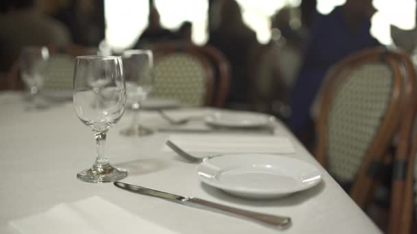 现场的人在一家餐馆吃饭 — 图库视频影像