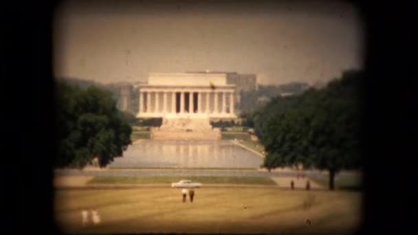 Vista del Capitolio de los Estados Unidos a mediados de los años 60 — Vídeos de Stock