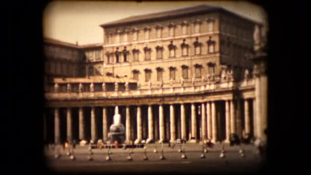 A pan of the Vatican taken in 1955 — Stock Video