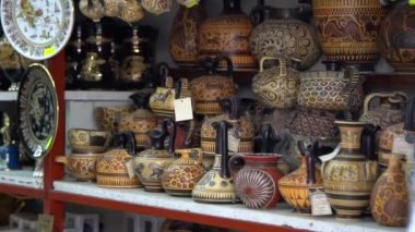 Geleneksel Hediyelik eşya dükkanı Thessaloniki, Yunanistan