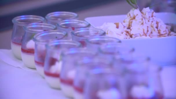 Delicious Candy bar at a wedding — Stock Video