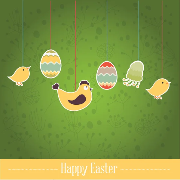 Vector easter graphical elements. Easter card — Stock Vector